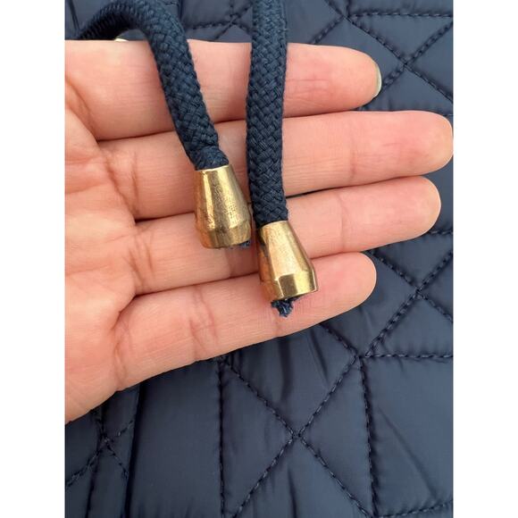 Cashew Flower Sherven X. Quilted Lightweight Womens Navy Blue Jacket Sz 40 USA 8 - Picture 14 of 15